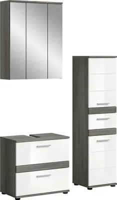 Produktbild von xonox.home Badkombination Blake Rauchsilber Nachbildung 110x191x34 cm