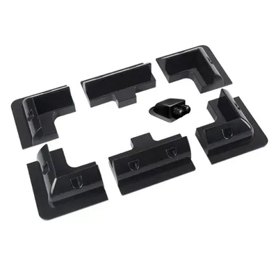 Produktbild von 7-teilig ABS Solarpanel Montage halterung Ecke & Kabeleinführung Wohnmobil Dach Boot IP68, Schwarz