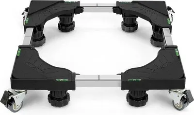 Immagine prodotto di Supporto per lavatrice con 8 ruote ammortizzate e 4 ruote bloccabili - Portata 300 kg - Regolabile - Larghezza 40-62 cm - Altezza 11-125 cm - Base per lavatrice.