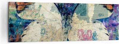 Produktbild von Bild auf Leinwand - Leinwandbild - Schmetterling Abstraktion - 160x50cm - Wand Bild - Wanddeko - Leinwanddruck - Bilder - Kunstdruck - Wanddekoration - Leinwand bilder - Wandkunst - AB160x50-3990