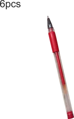 Produktbild von 6pcs 0,5 mm schwarz/rot/blau Gel Ink Stiftschule Büroversorgungen Schülern Schrein-Rot