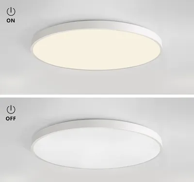 Produktbild von 72W LED Deckenleuchte Dimmbar Flach Rund Ø58cm weiß Deckenlampe mit Fernbedienung 3000K-6500K Warmweiß Kaltweiß Tageslicht Lampe für Schlafzimmer
