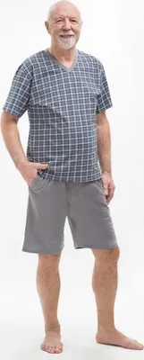Produktbild von Martel – Michal – Pyjama – Grau – 100 % Baumwolle – hergestellt in Europa