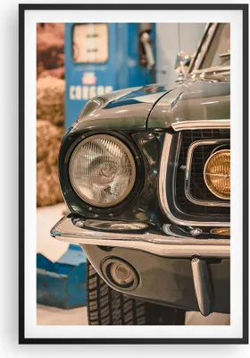 Produktbild von Gerahmtes Poster - Schwarzer Rahmen - Abdeckung Ford Mustang - 61x91,5 cm - Wand Bild - Wanddeko - Wandbilder - Kunstposter - Wandposter - Bilderrahmen - Bilder - Kunstdruck - P2BPA61x91-4480