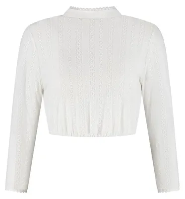 Produktbild von Dirndl-Bluse hochgeschlossen aus weißer Spitze, Groesse:48