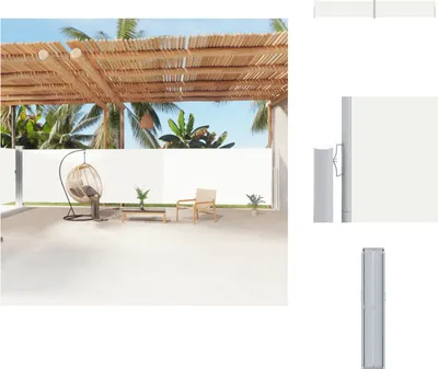 Produktbild von vidaXL Seitenmarkise Ausziehbar Creme 180x1200 cm -  Sonnenschirme & Sonnenschutze