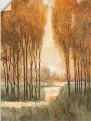 Produktbild von ARTland Wandbild, selbstklebend Goldener Wald I Größe: 60x45 cm
