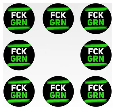 Produktbild von 8 Stück Aufkleber 4 cm rund FCK GRN Ampel muss Weg Neuwahlen AFD Sticker Sparpack gut haftend