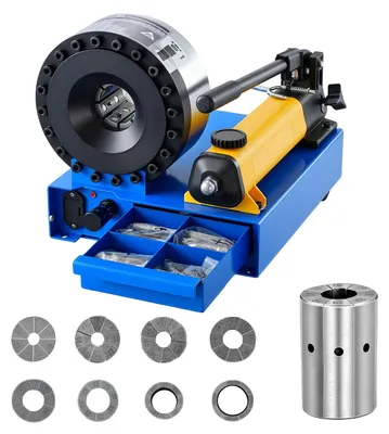 Obrázek produktu pro VEVOR lisovací kleště na hadice, lisovací nástroj na hadice s 8 matricemi a lisovacím rozsahem od 6 do 28 mm, pro nízkotlaké a vysokotlaké olejové potrubí, hadice pro plynové, vodní a klimatizační systémy a kabelové spoje