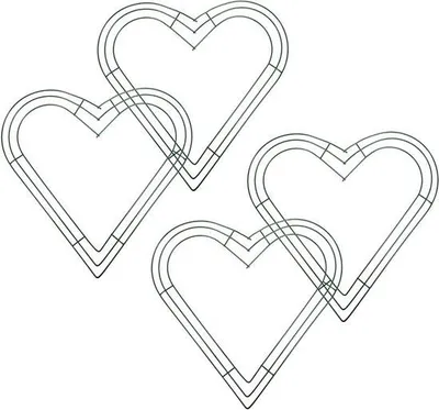 Image de Lot de 2 couronnes métalliques de 20 cm pour les mariages DIY et la décoration de jardin