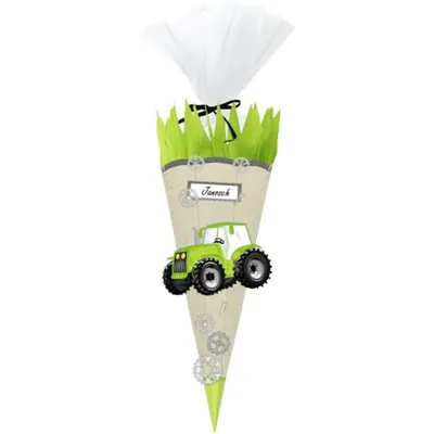 Produktbild von Ursus SCHULTÜTEN-BASTELSET "GREEN&EASY" TRAKTOR - aus Graspapier