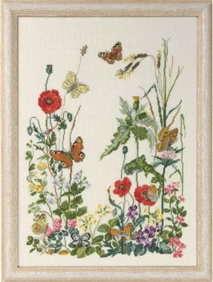 Produktbild von Permin Kreuzstich-Set „8 Schmetterlinge“, 33 x 45 cm, 90-4151