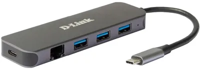 Image de D-Link DUB-2334  USB-C nach 1000MBit Adapter mit USB-Hub retail
