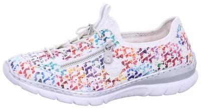 Produktbild von Rieker Damen Sneaker farbenfroh Gummizug Textil leicht flexibel rutschfest L3252, Größe:39 EU, Farbe:Mehrfarbig