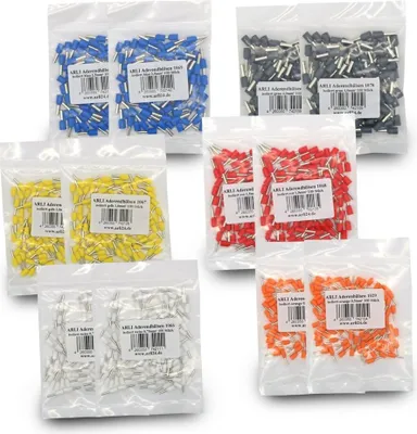 Produktbild von ARLI Aderendhülsen isolier 0,5 - 4 mm² - 1200 Set ( 0,5 / 0,75 / 1,0 / 1,5 / 2,5 / 4 mm² )