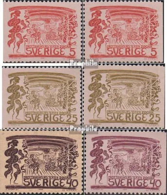 Produktbild von Briefmarken Schweden 1966 Mi 555Dl,Dr,556Dl,Dr, 557Dl,Dr (kompl. Ausg.) postfrisch 200 J. Schloßtheater