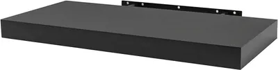 Produktbild von WOLTU Wandregal MDF Schwarz 50x23x38 cm hängend mit unsichtbarem Aufhängesystem, E1 Standard und einfacher Montage für Deko & Bücher