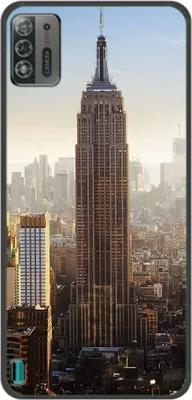 Produktbild von König Design Hülle kompatibel mit ZTE Blade A52 Lite Kunststoff Soft Handyhülle - Handy Case Empire State Building