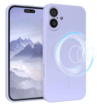 Produktbild von EAZY CASE - Silikonhülle magnetisch für Apple iPhone 16 Plus, Hülle Silikon, weich stoßfeste Magnet Handyhülle, Schutzhülle mit Kameraschutz, TPU Bumper in Lila