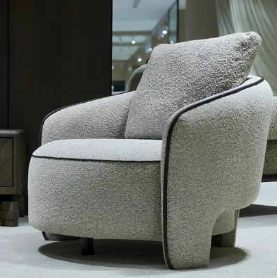 Obrázek produktu pro Křeslo bílé barvy, moderní design, lounge křeslo, minimalistický styl