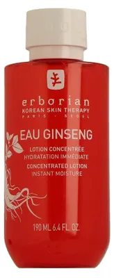 Produktbild von Erborian Eau Ginseng Lotion, Gesichtslotion, Frauen, 100 ml, Feuchtigkeitsspendend, Auffrischend, Glättend, Flasche, AQUA/WATER - METHYL GLUCETH-20 - 1,2-HEXANEDIOL - PROPYLENE GLYCOL - PANAX GINSENG ROOT EXTRACT -...