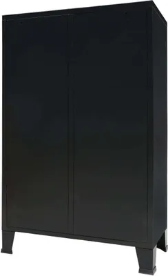 Image de vidaXL Armoire en métal de style industriel 67x35x107 cm Noir
