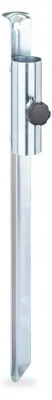 Image de Relaxdays Rasendorn, pour parasol, diamètre de mât jusqu'à 35 mm, pour le jardin, le camping, la plage, support de parasol, acier, argent