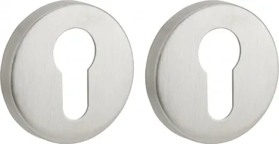 Image de Paire de rosaces rondes pour cylindre, inox - THIRARD
