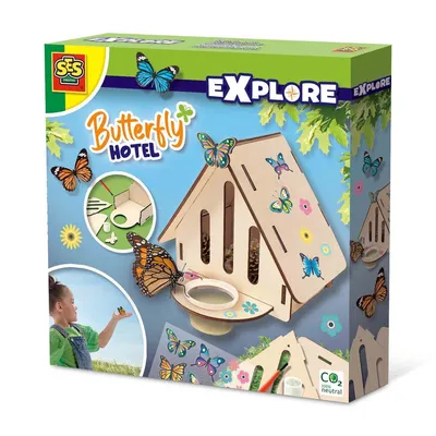 Produktbild von SES Creative Explore Schmetterlingshotel, Technik-Bausatz, Erwachen, 5 Jahr(e), Mehrfarbig