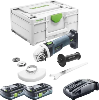 Produktbild von Festool AGC 18-125 EB-Basic Akku Winkelschleifer 18 V 125 mm Brushless + 2x Akku 4,0 Ah + Schnellladegerät + Systainer