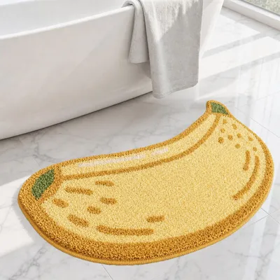 Immagine prodotto di Omgoods - Tappetino antiscivolo per bagno con motivo a foglie, 50 x 80 cm