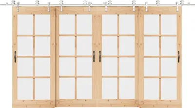 Image de vidaXL Kit de ferrures pour porte coulissante 400 cm acier inoxydable argenté