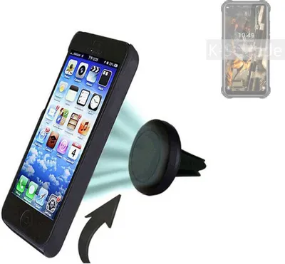 Produktbild von K-S-Trade Kompatibel mit Oukitel WP9 Auto Handy Halterung KFZ Halter Lüftungsgitterhalterung Air Vent mount Smartphone Halter