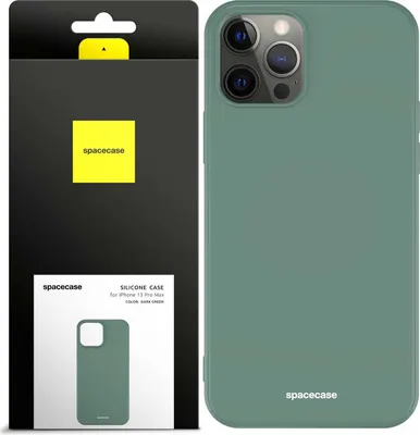 Image de Coque en silicone SPACECASE Coque en silicone pour iPhone 13 Pro Max Vert