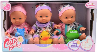 Produktbild von 3er Set Babypuppen 23cm - Realistische Neugeborene Puppen für Kinder & Kleinkinder