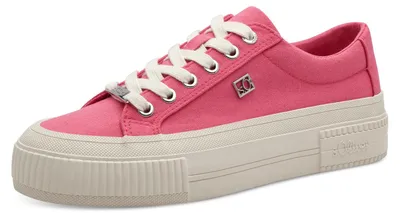 Produktbild von s.Oliver Damen Plateau Sneaker mit Schnürsenkeln Bequem, Rosa (Fuxia), 39 EU