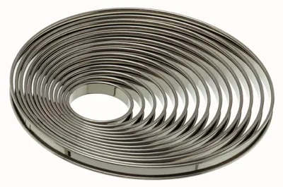Produktbild von Tortenring rund, mit Borde 320 mm Edelstahl