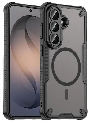 Produktbild von Defender Hülle für Samsung Galaxy S26 Schutzhülle Matt Schwarz Magsafe Backcover Handy Case