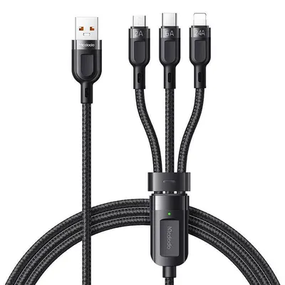 Produktbild von Mcdodo Kabel Lightning Micro Usb-C 3W1 6A 65W Qc 4
