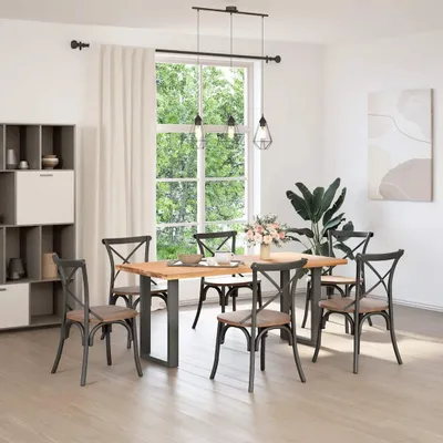 Imagen del producto de vidaXL Patas para mesa en forma de U, 2 unidades, color antracita, 50 x (72-73) cm, acero