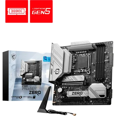 Zdjęcie produktu dla MSI B760M Ptoject Zero Intel B760 LGA 1700 micro ATX