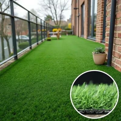 Immagine prodotto di Tappeto erboso in rotoli Pure Green 200x400 cm – per esterni e interni