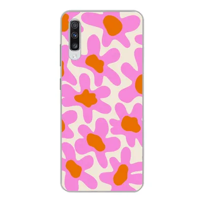 Produktbild von MuchoWow® Handyhülle Schutzhülle Hülle für Samsung Galaxy A70 Blume - Rosa - Muster Silikon Softcase Handy Hülle - Schutzhaube - Geburtstag Teenager