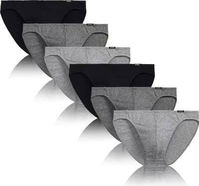 Immagine prodotto di Slip da uomo, colore grigio scuro, nero, 95% cotone, taglio classico
