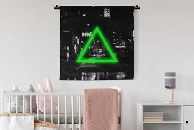 Produktbild von MuchoWow® Wandteppich Wandbehang Spiele - Controller - Grün 90x90 cm Tapisserie Dekoration Wandtuch - Wandaufhänger