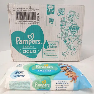 Immagine prodotto di 720 Pampers Harmonie Aqua Salviette per bambini Paw Patrol Edition 15 x 48 pezzi