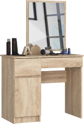 Obrázek produktu pro Akord koupelnová skříňka se zrcadlem vlevo dub Sonoma 90x50x142 cm