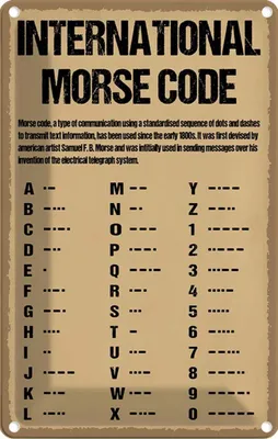Immagine prodotto di vianmo Insegna di latta 30x20 cm international Morse code