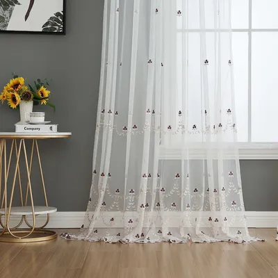 Produktbild von Gardine Raschel Stickerei HxB 245x200 cm Design 03 »Florenz« Multiband für Gardinenschiene und Gardinenstange Elegante Fensterdekoration, 2023200