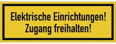 Produktbild von Dreifke® Aufkleber Elektrische Einrichtungen! Zugang freihalten!, Textschild,...